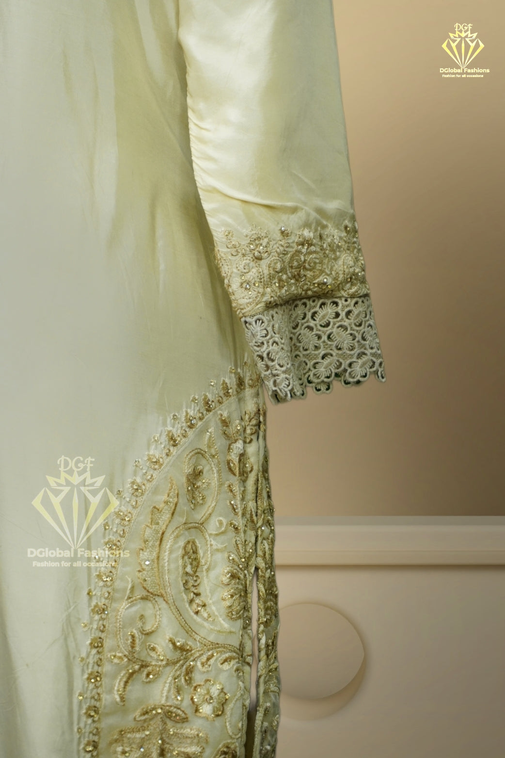 Silk party wear embroidered set