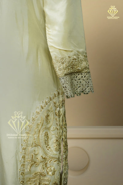 Silk party wear embroidered set