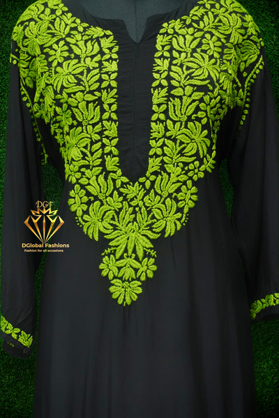 Lucknowi Chikankari Modal 3D Kurti