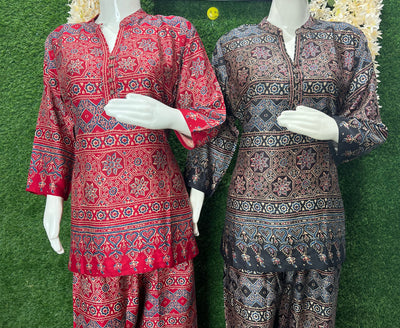 Ajrakh Print Co-Ord Set | Ethnic Suit for Women