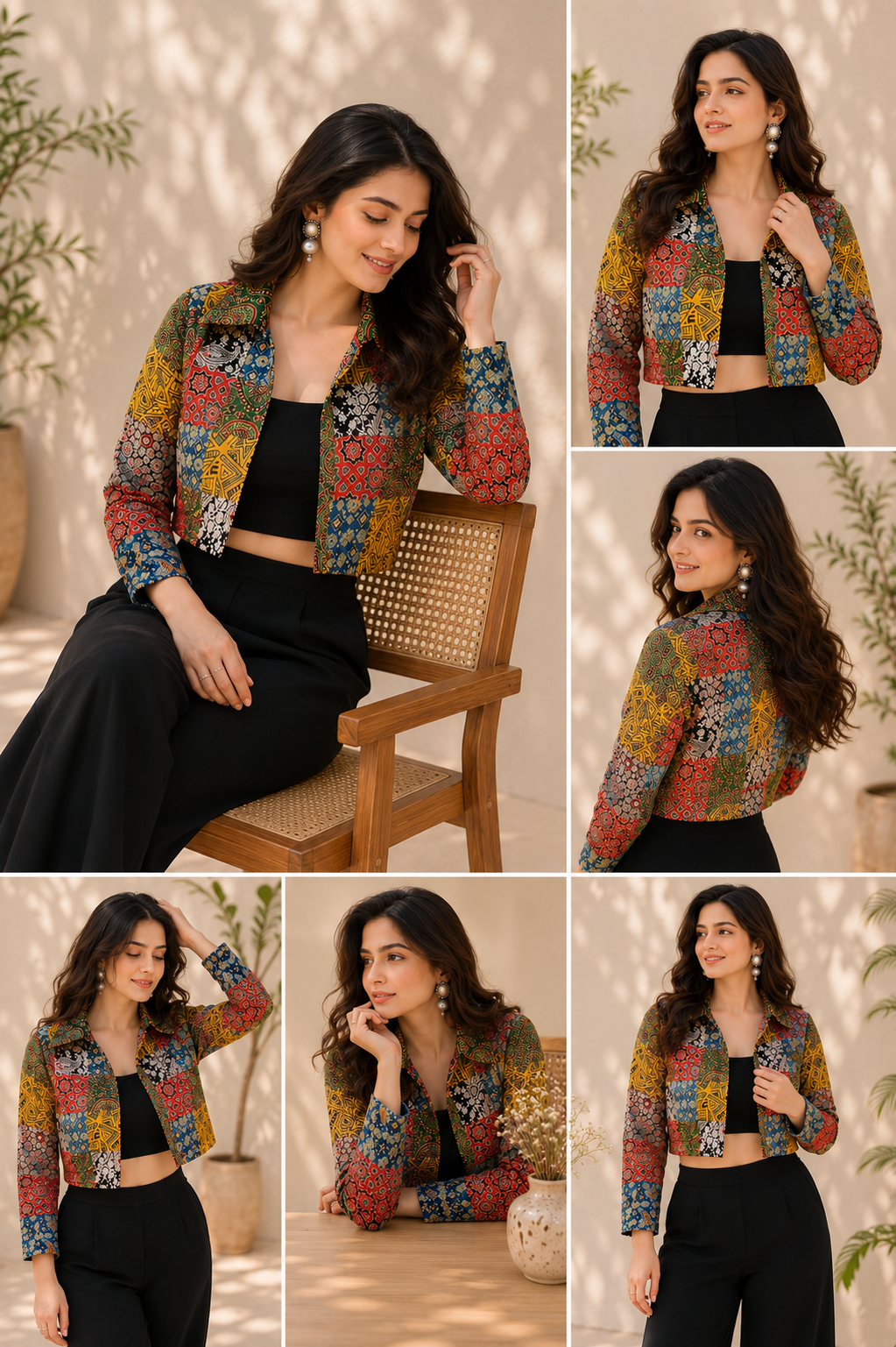 Premium Modal Silk Handblock Ajrakh Print Jacket