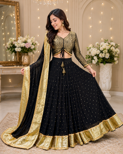 Georgette Banarasi Lehenga Set