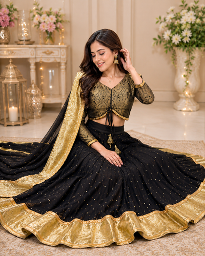 Georgette Banarasi Lehenga Set