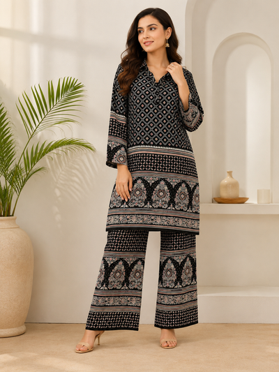 Women's Ajrakh Printed Cotton Co-Ord Set