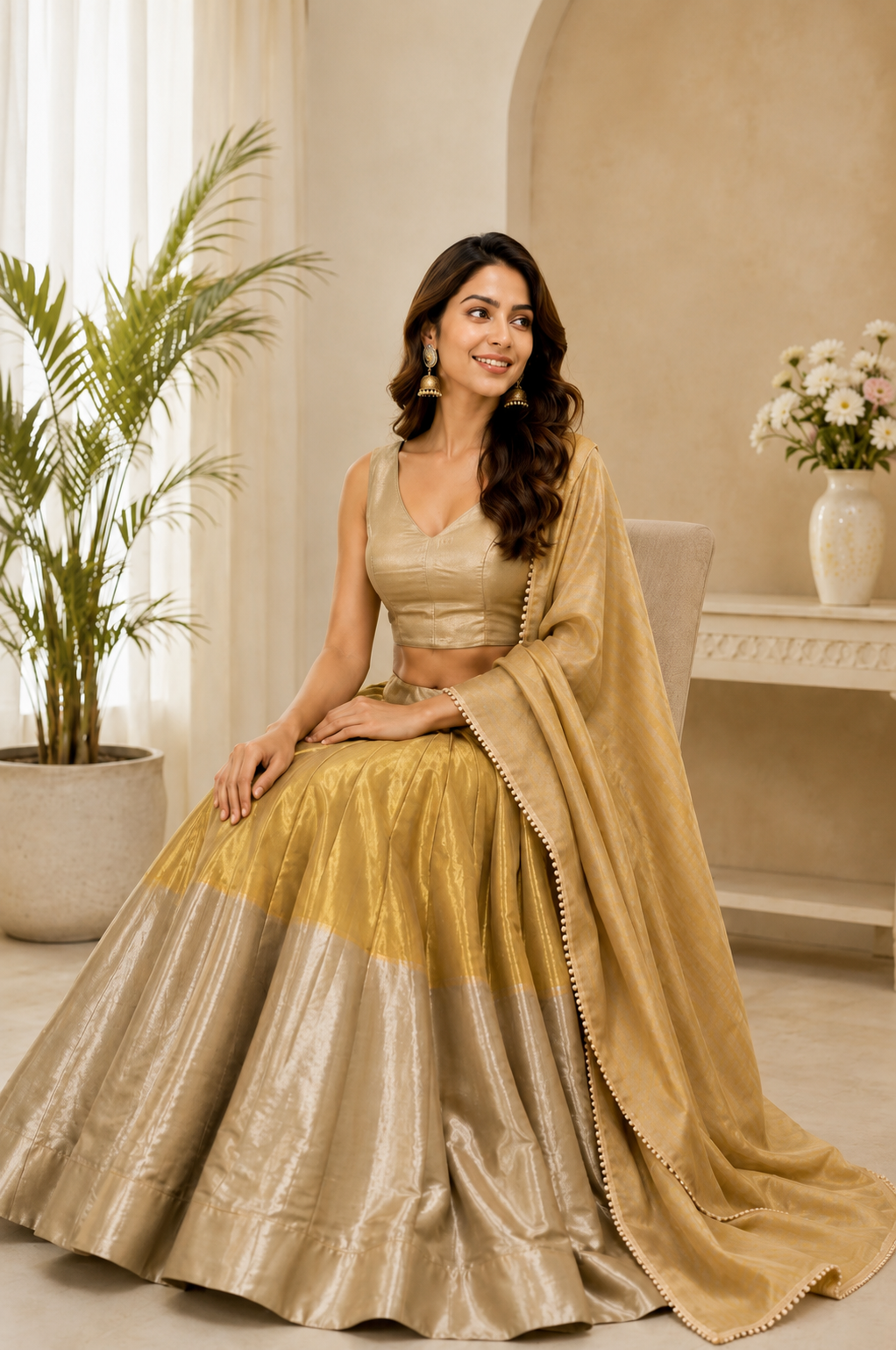 Banarasi Lehenga Set with Matching Dupatta