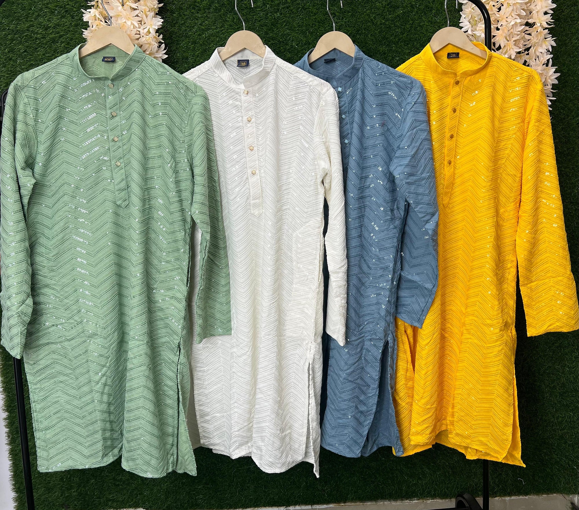 Step into elegance with our handcrafted Chikankari Kurta Set, beautifully adorned with delicate sequin work. Perfect for festive occasions, weddings, or celebrations, this outfit blends traditional Lucknowi charm with a subtle shimmer for a refined and graceful look.