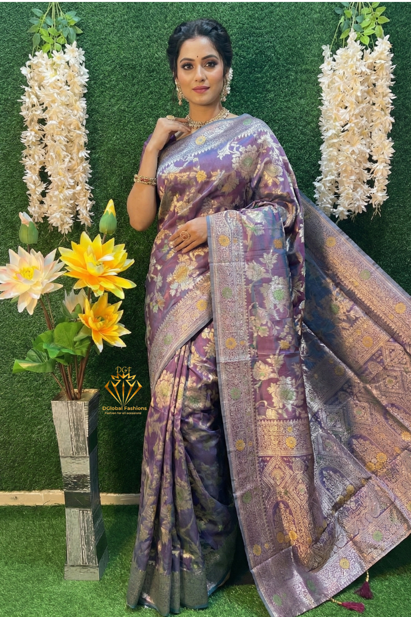 Tilfi Organza Banarsi Saree