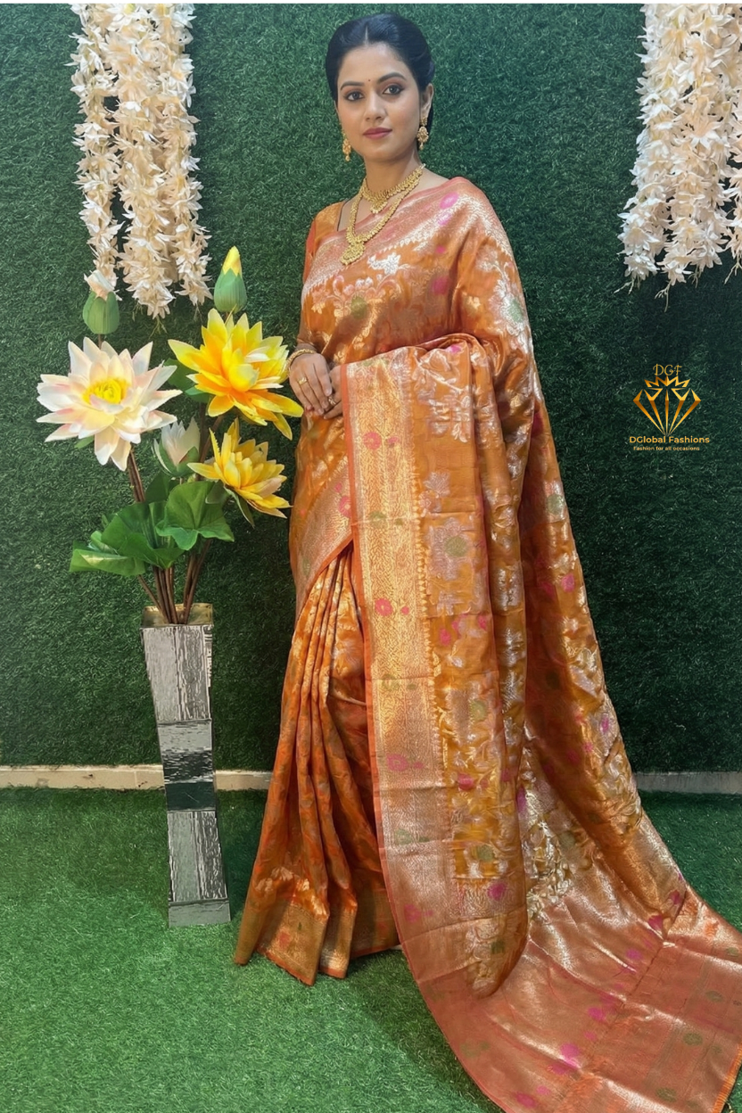 Tilfi Organza Banarsi Saree
