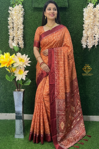 Viscose Silk Brasso Saree with Designer Blouse