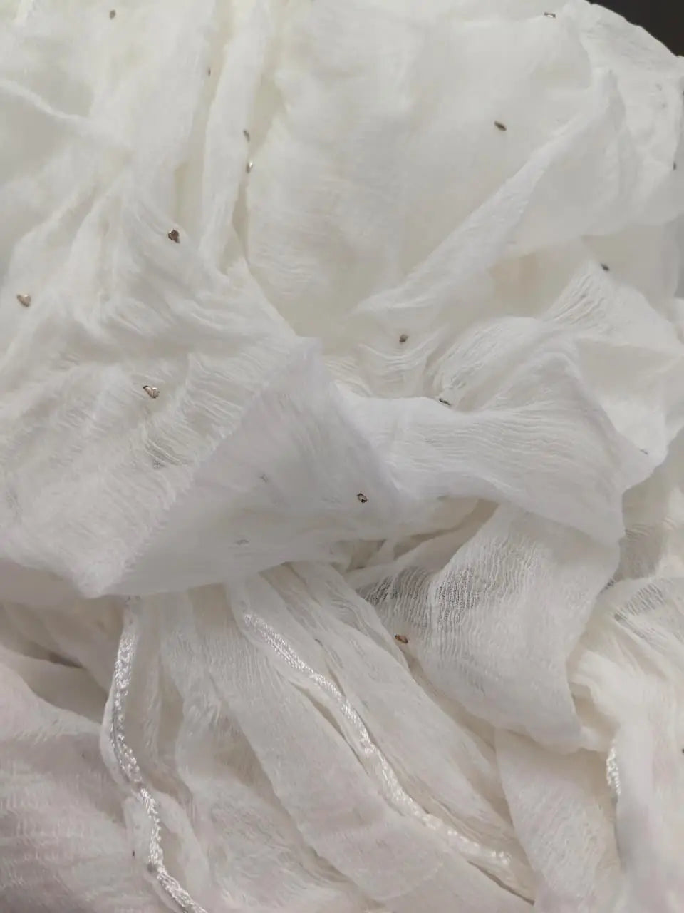 Pure Chiffon Mukaish Work Dupatta