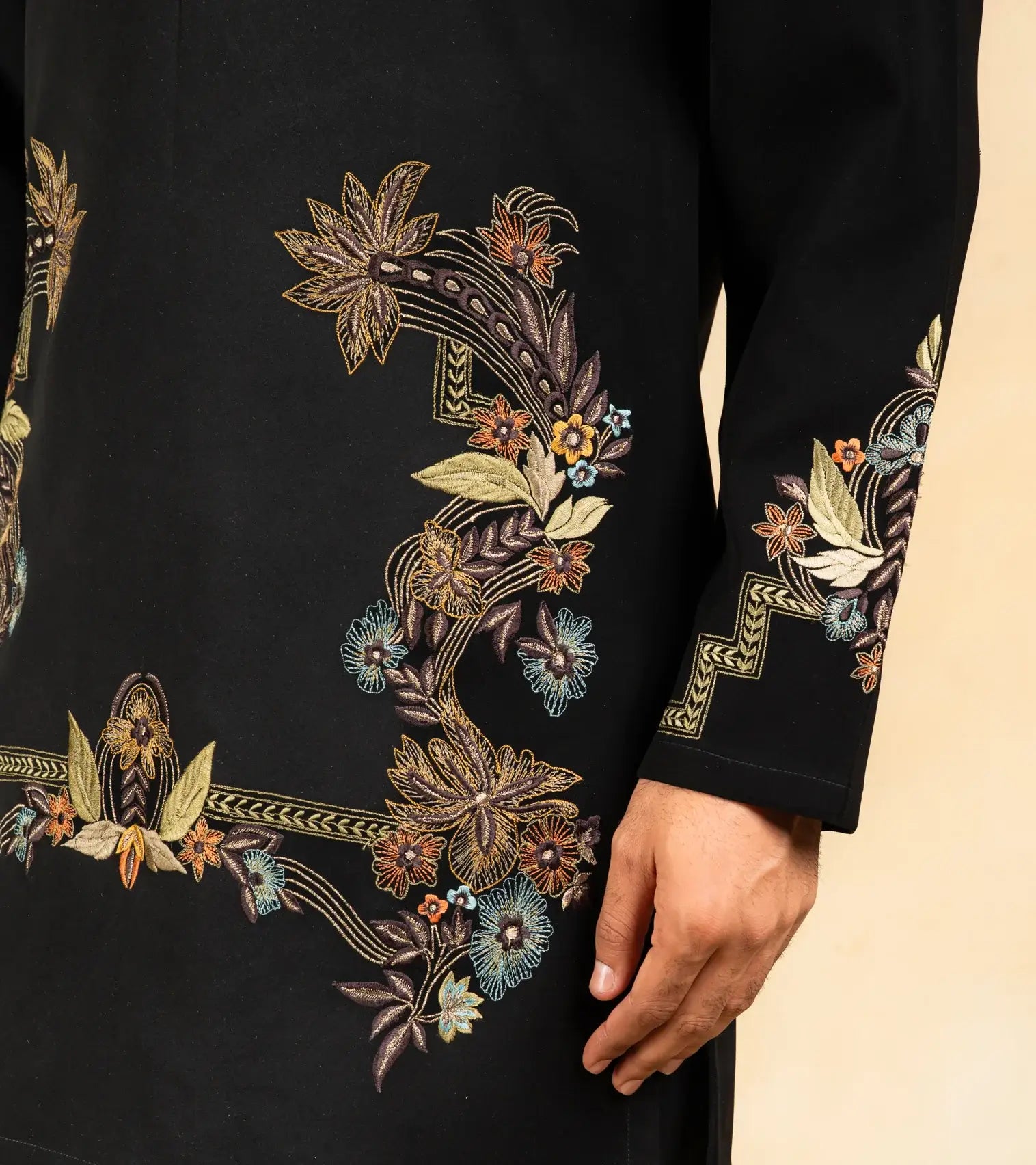 Kapil Sharma Inspired Signature Look – Embroidered Kurta Set with Wide-Leg Trousers