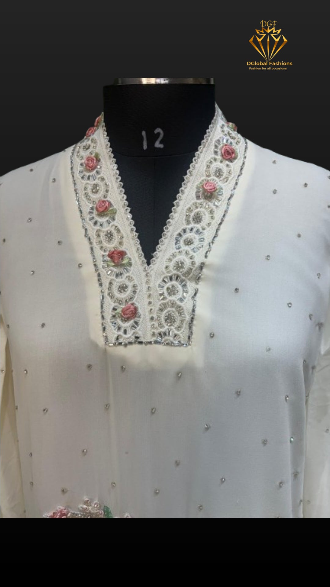 Exquisite silk & georgette gharara set with kurta