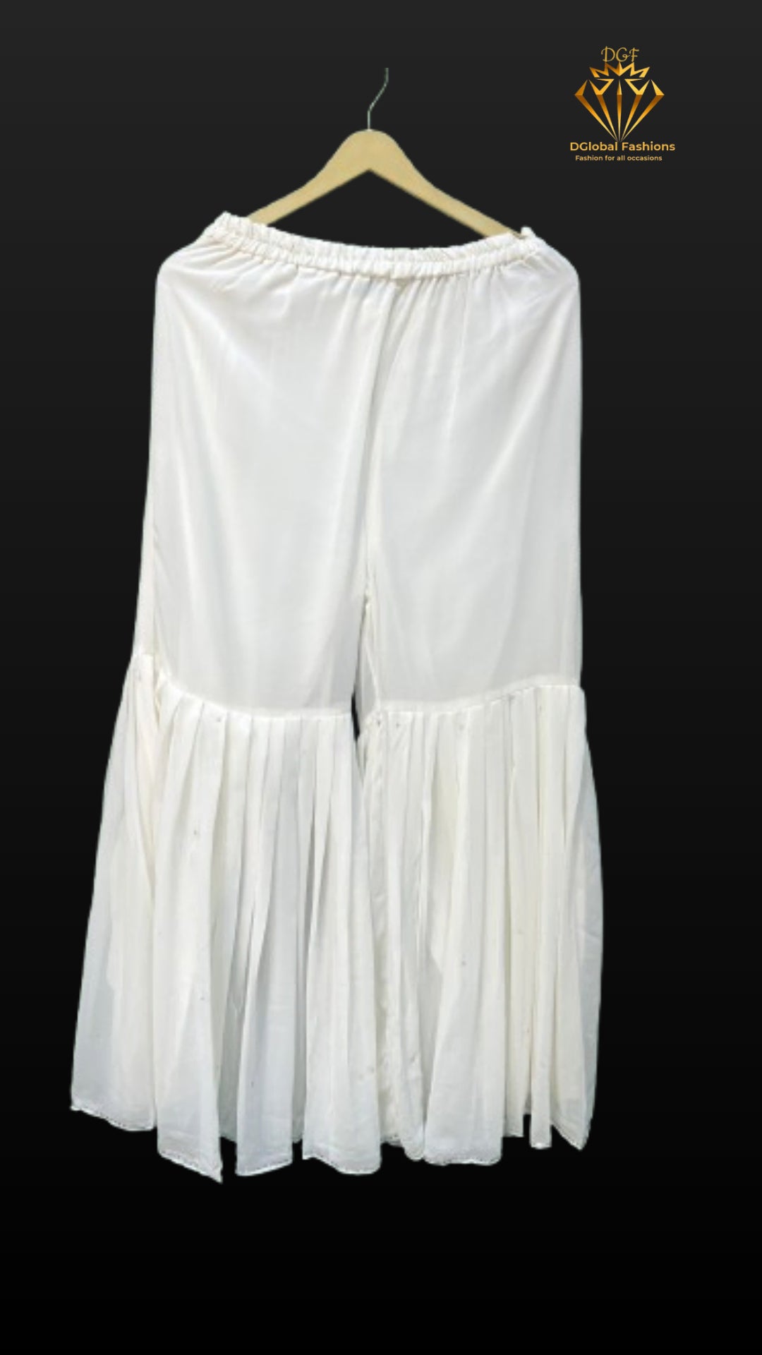 Exquisite silk & georgette gharara set with kurta