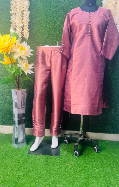 Kosa Silk Kurta Pant Suit Set