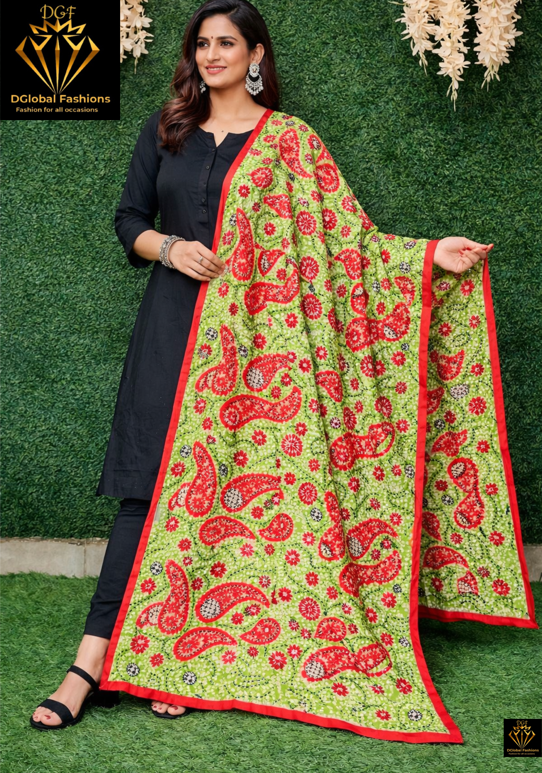 Multi Color Phulkari Handwork Dupatta