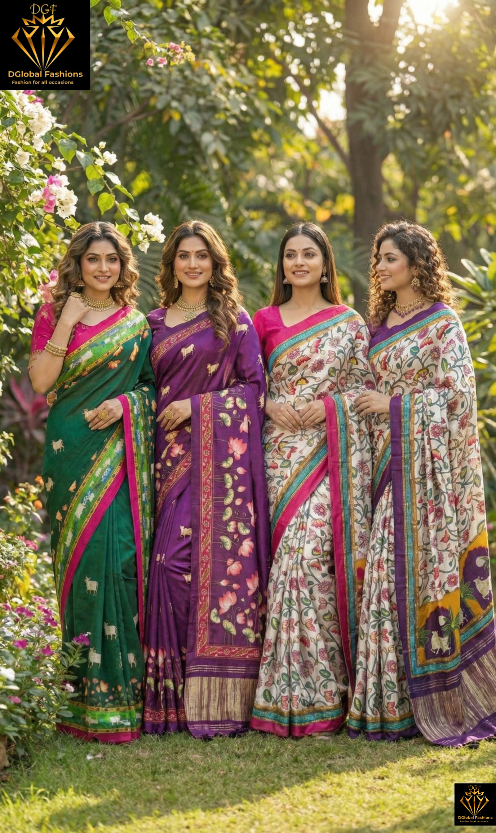 Gaji Silk Kalamkari Saree with Rajwadi Pallu