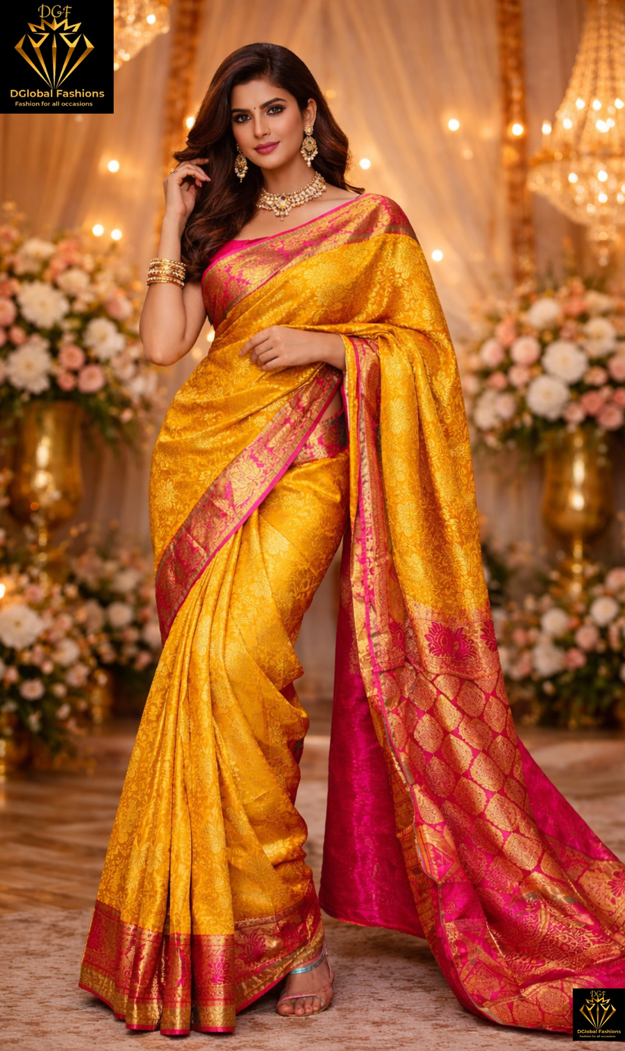 Banarasi Silk Saree with Zari Weaving Border
