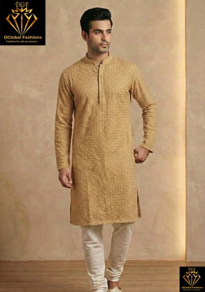 Chikankari Sequin Work Kurta Pajama Set – Elegant Ethnic Wear
