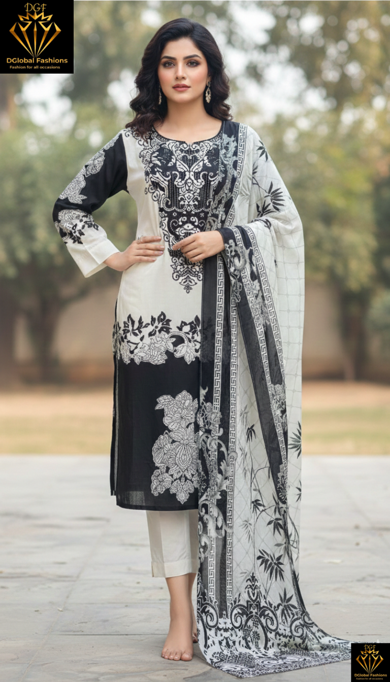 Muslin silk digital print suit