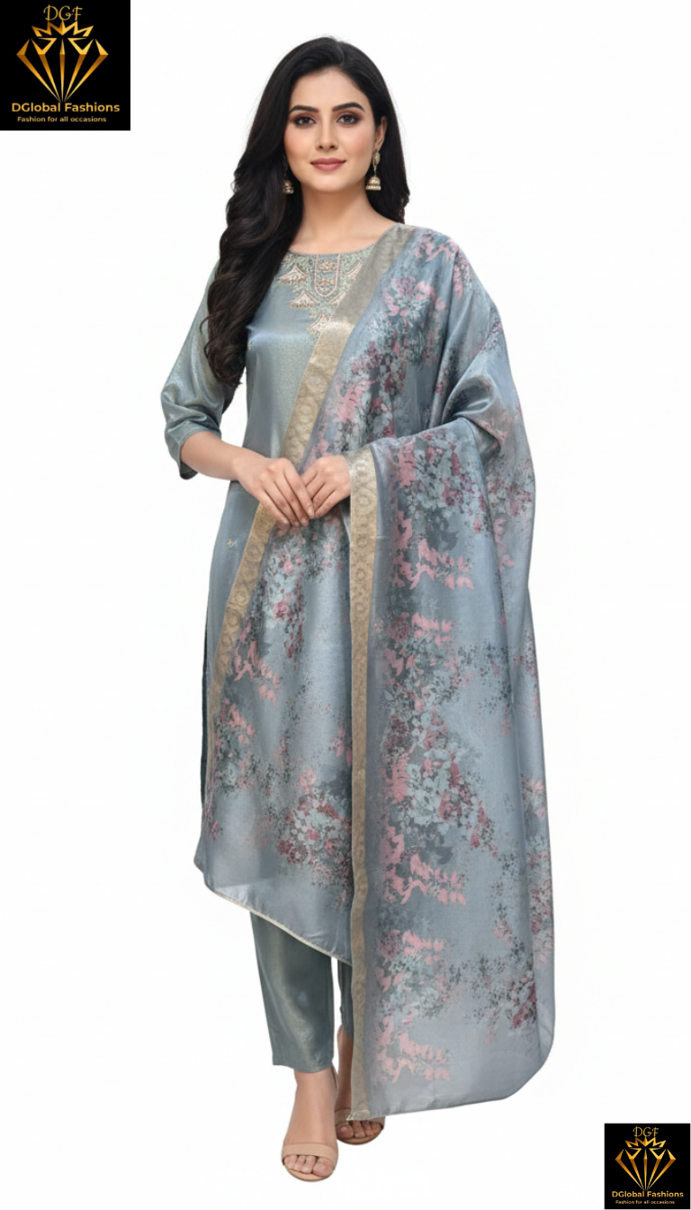 Designer Silk Suit Set