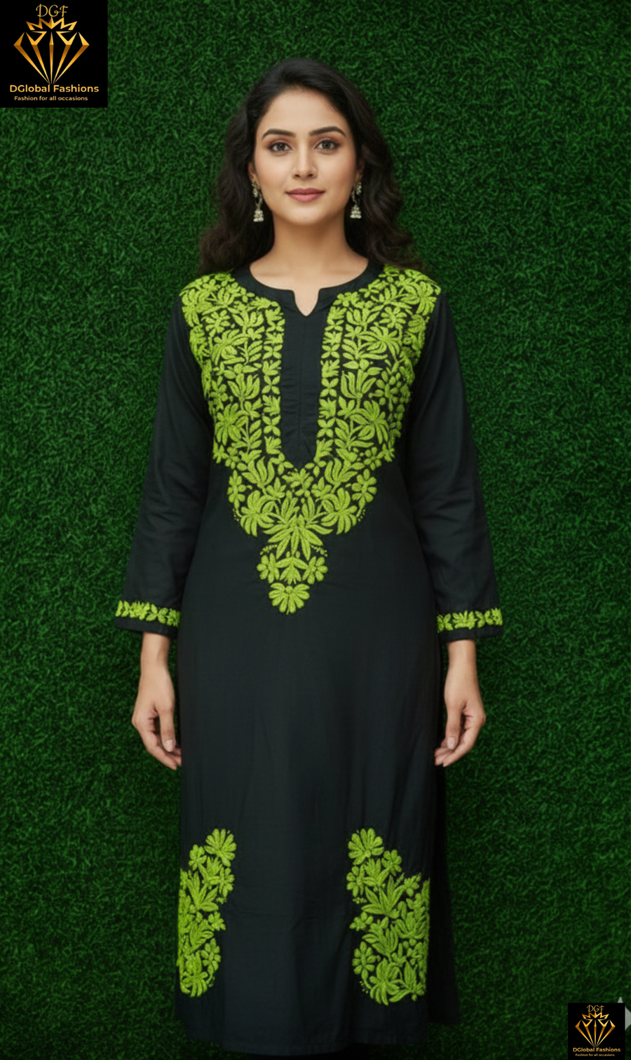 Lucknowi Chikankari Modal 3D Kurti
