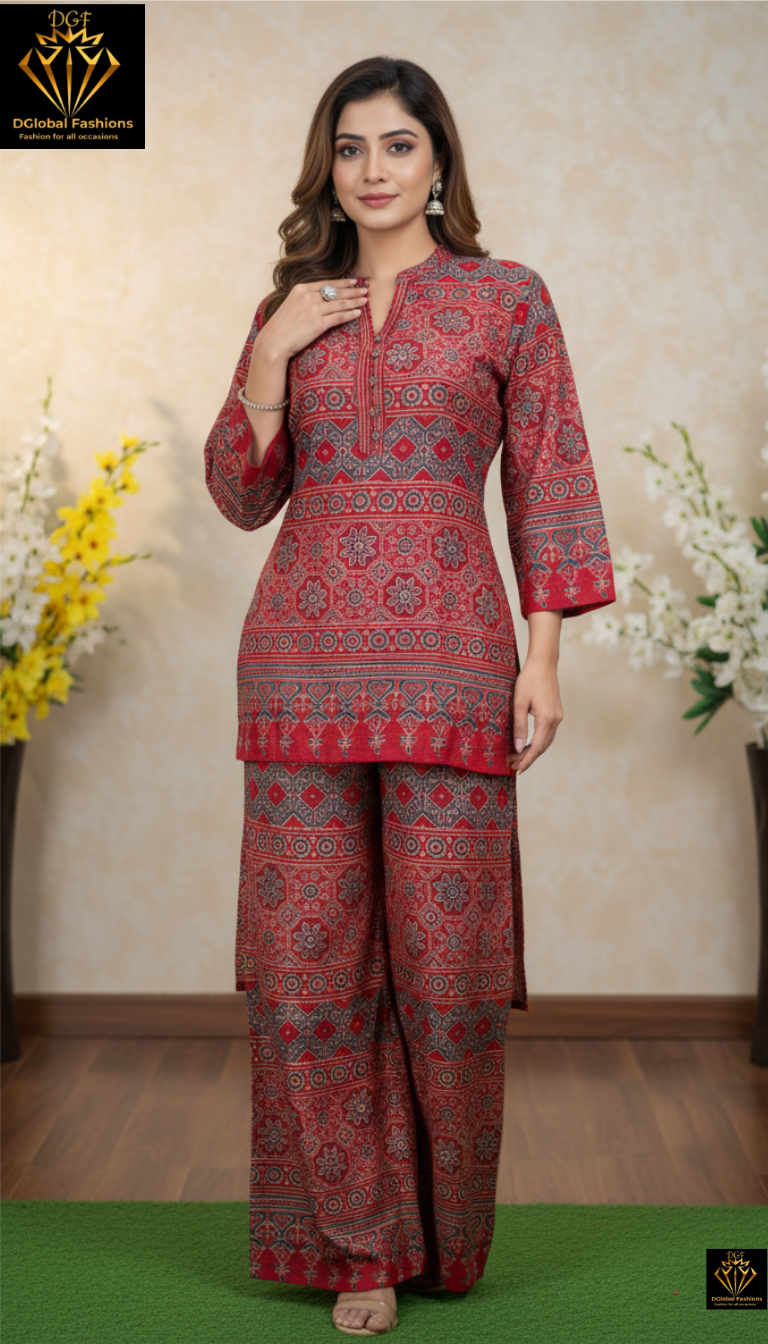 Ajrakh Print Co-Ord Set | Ethnic Suit for Women