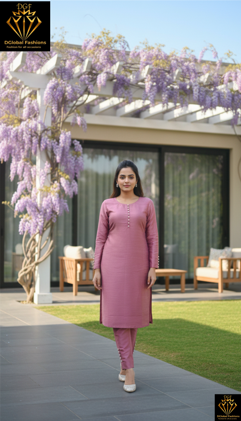 Kosa Silk Kurta Pant Suit Set