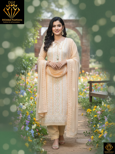 Embroidery Suit Set with Dupatta