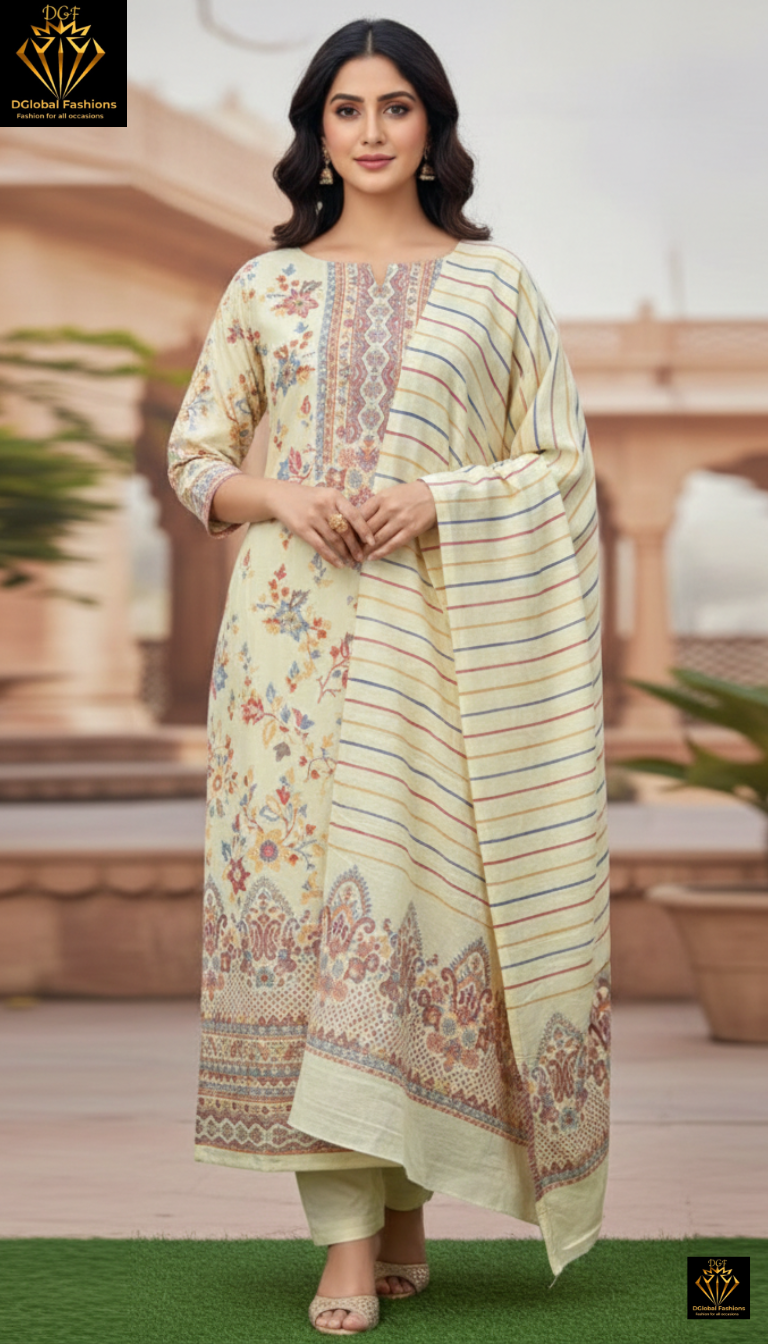 Kashmiri Kani Weaved Suit Set