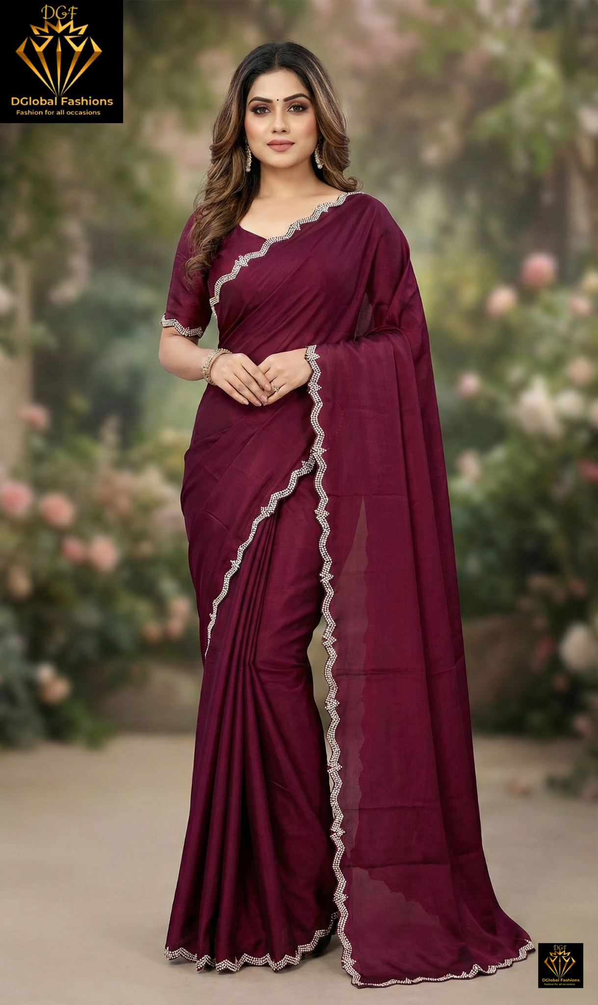 Tissue shimmer saree