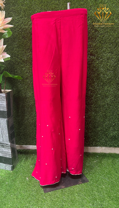 Crepe Embroidered Suit with Pearl & Cutdana Handwork