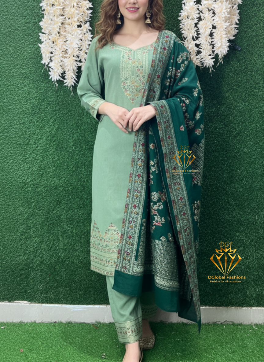 Pashmina Banarasi Weaving Suit Set
