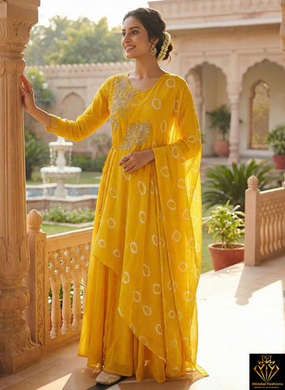 Chinnon Ready-to-Wear Gown with Sequin, Pearl & Cutdana Handwork Detailing