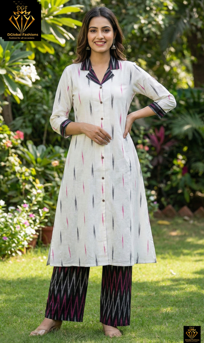 Cotton Ikat Printed Co-Ord Set