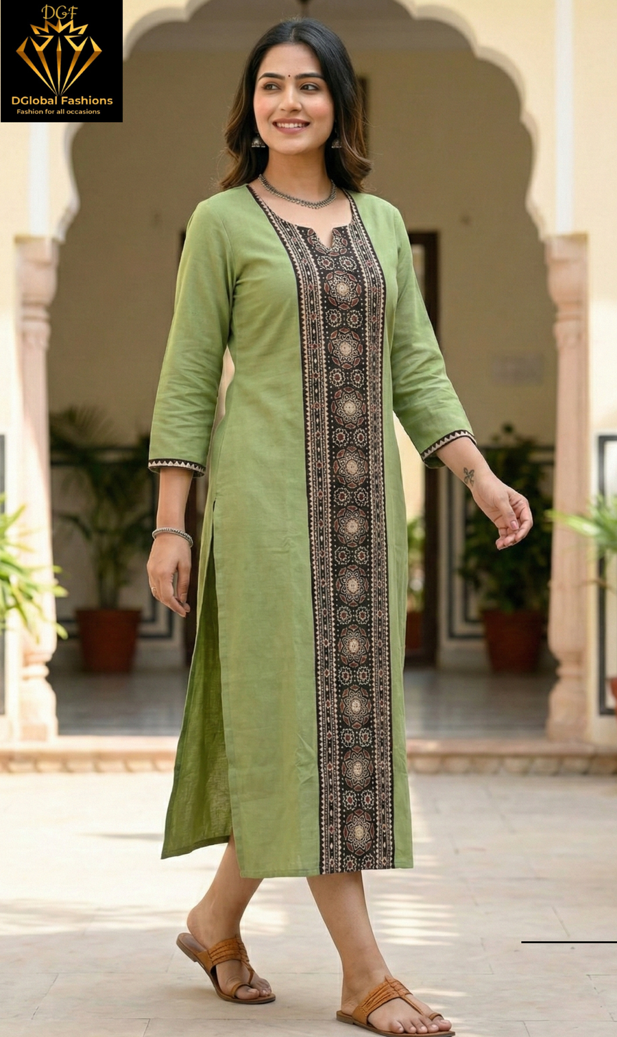 Cotton Handblock Ajrak Print Kurta