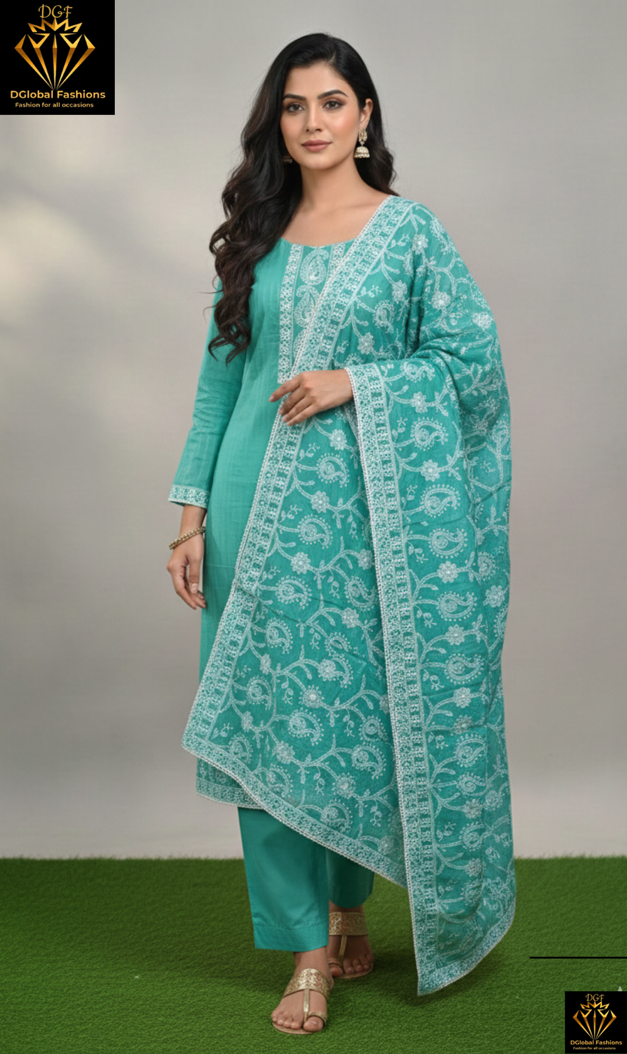 Chikankari Kurta Pant Set with Fully Hand-Embroidery Dupatta