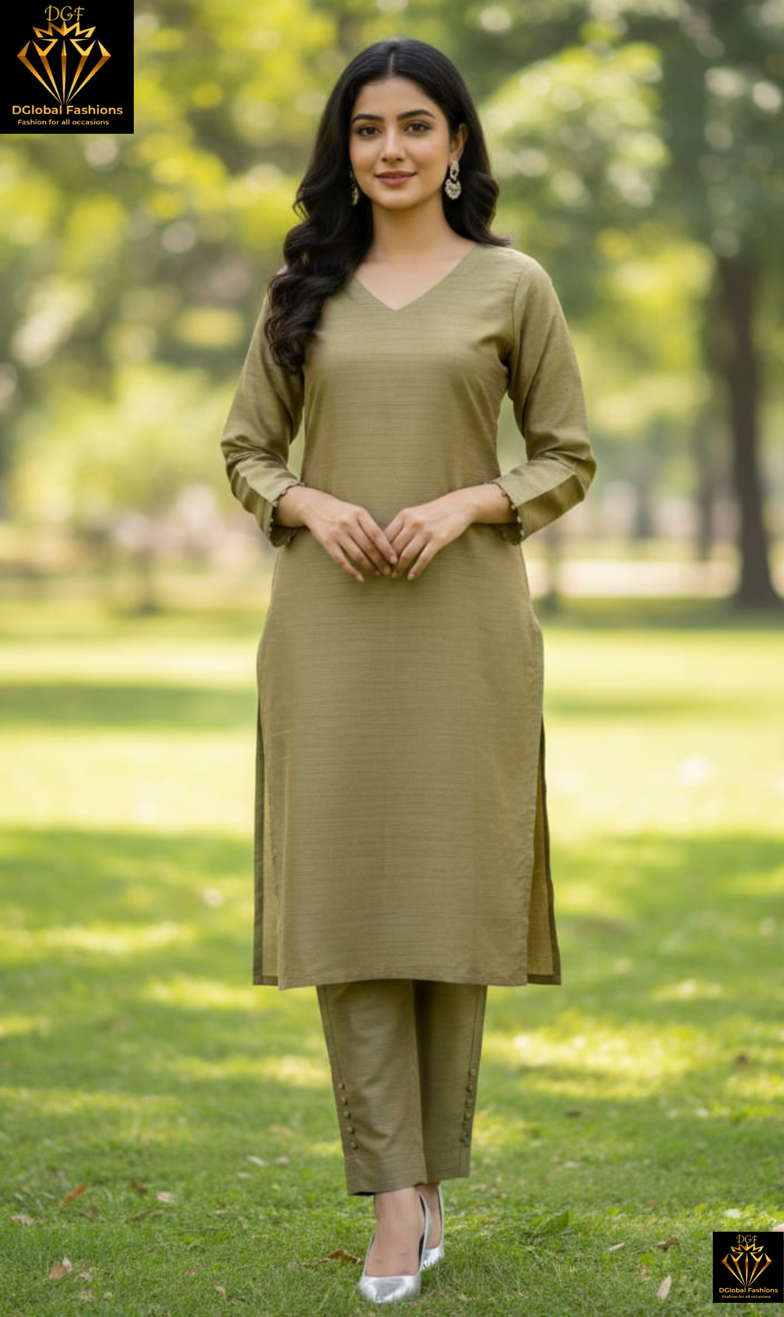 Kosa Silk Kurta Pant Suit Set