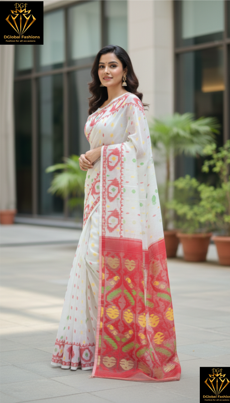 Handloom Cotton Jamdani Saree