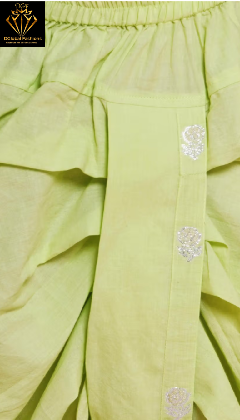 Boys Cotton Rose Zari Embroidered Kurta with Dhoti
