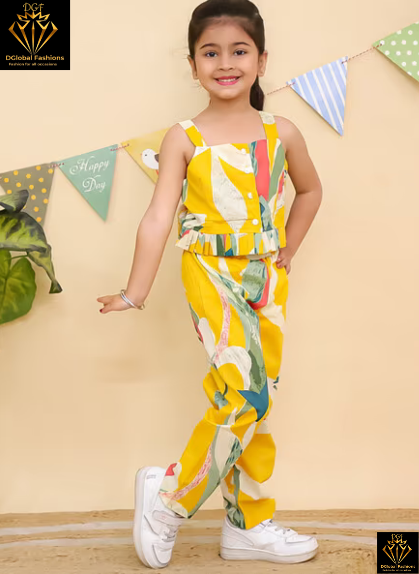 Girls Cotton Sleeveless Co-Ord Set – Comfortable & Stylish Summer Wear