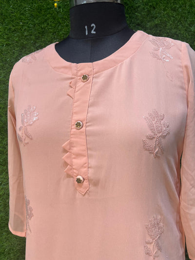 Georgette 3-Piece Suit Set with Sequin Embroidery