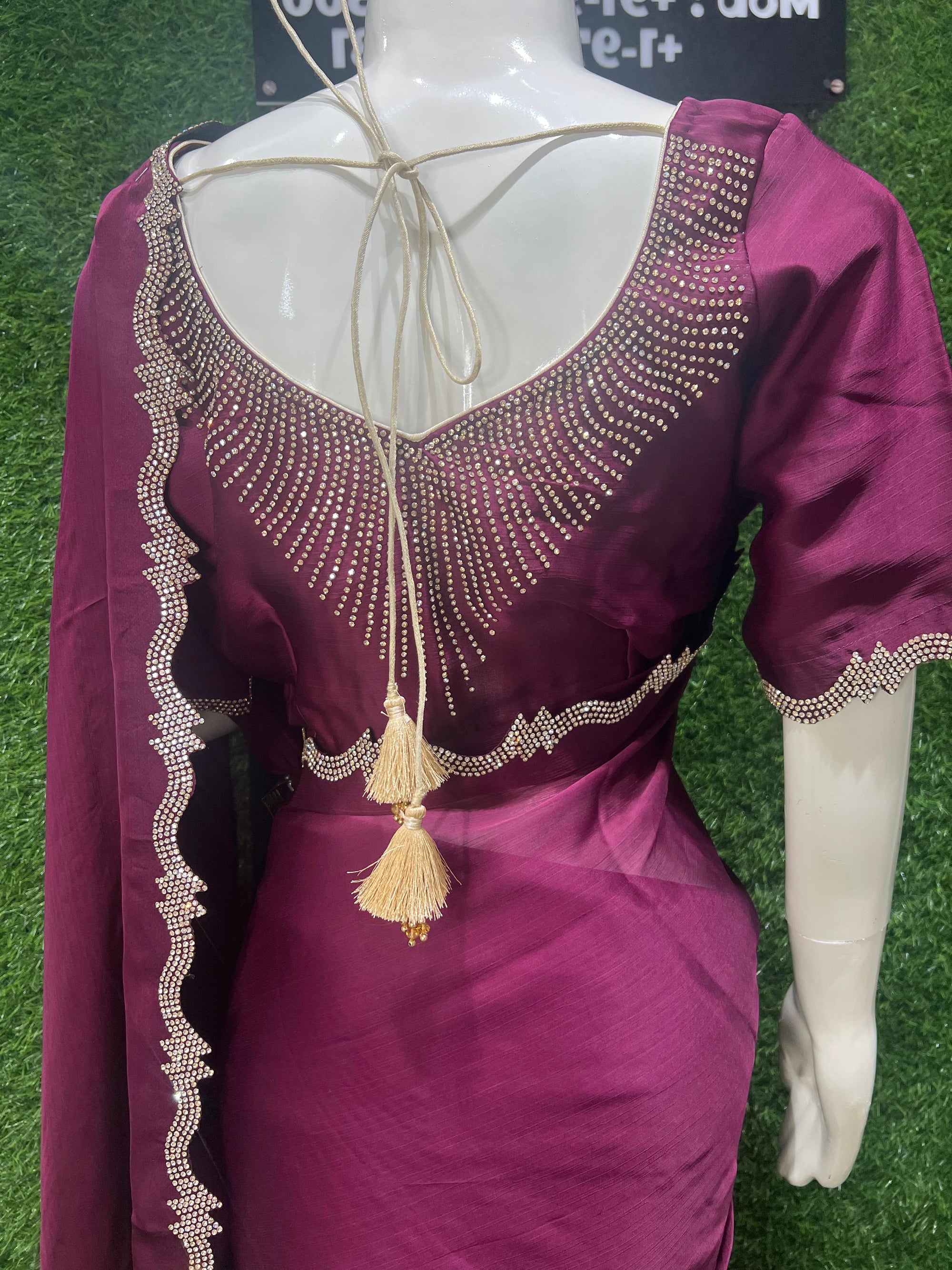 Tissue shimmer saree