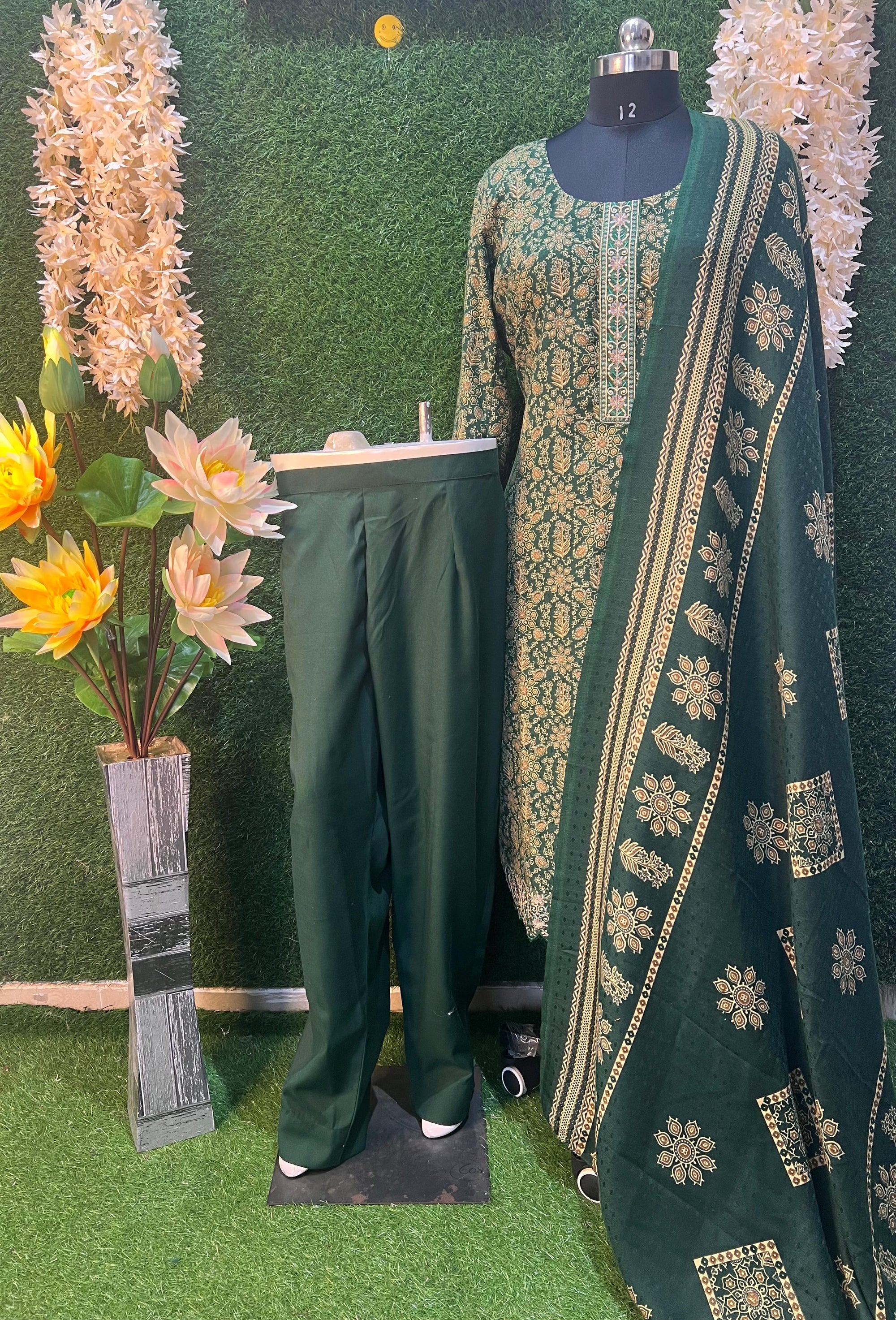 Pashmina winter suit set