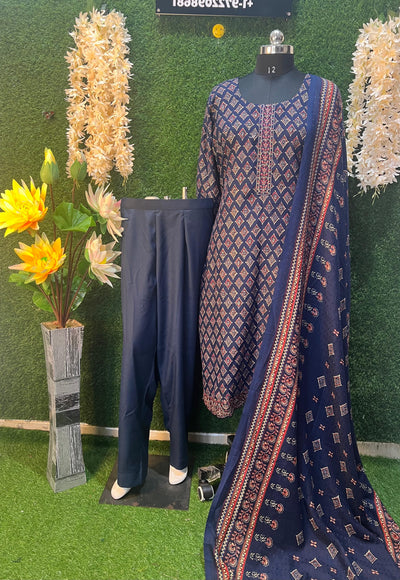 Pashmina winter suit set