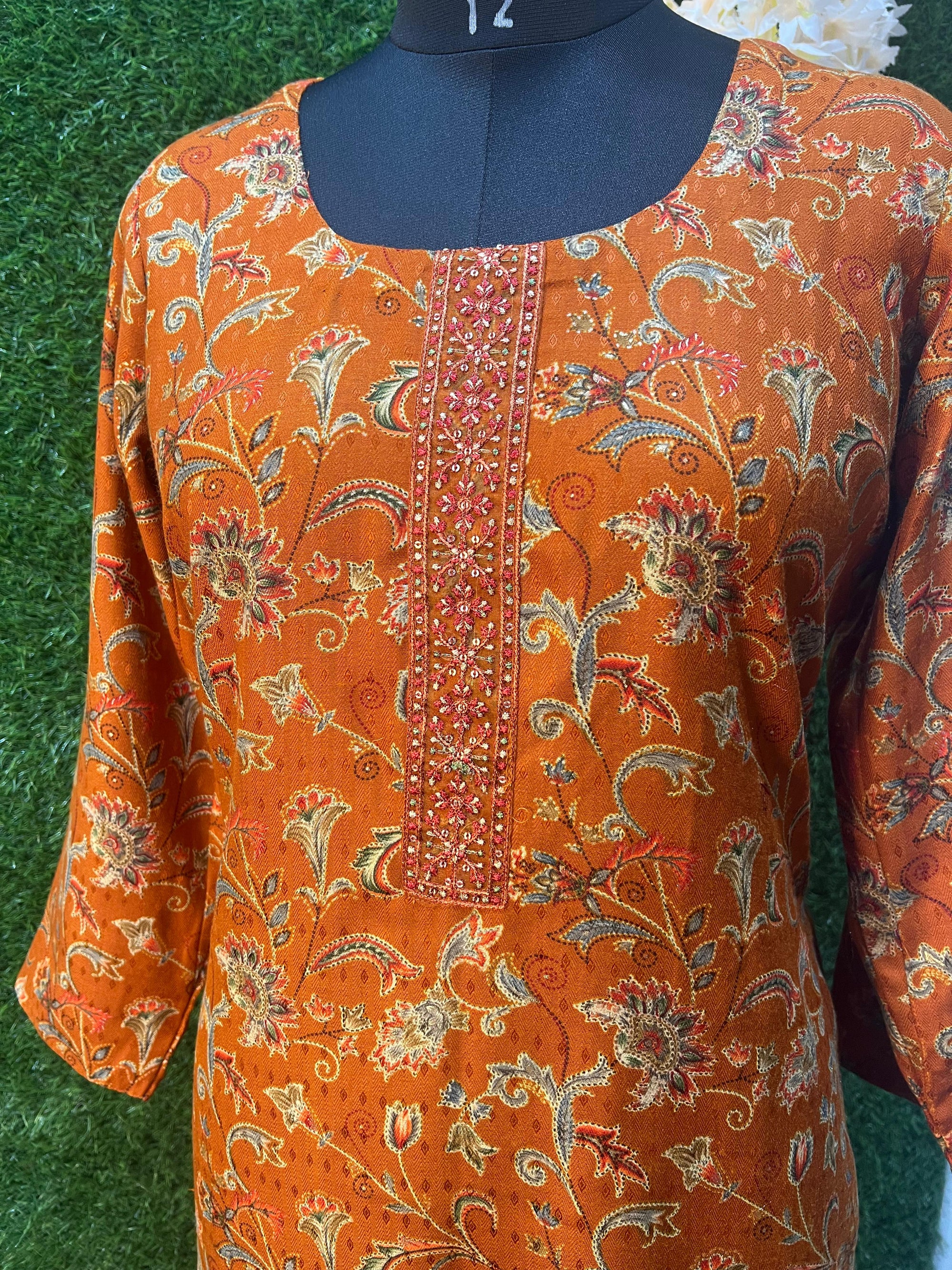 Pashmina winter suit set