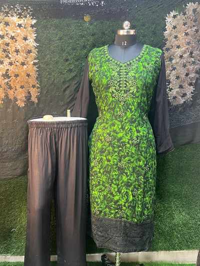 Georgette 3-Piece Suit Set with Fully Embroidery Dupatta
