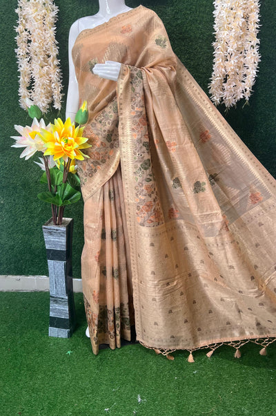 Banarasi Saree with Floral and Zari Weaving