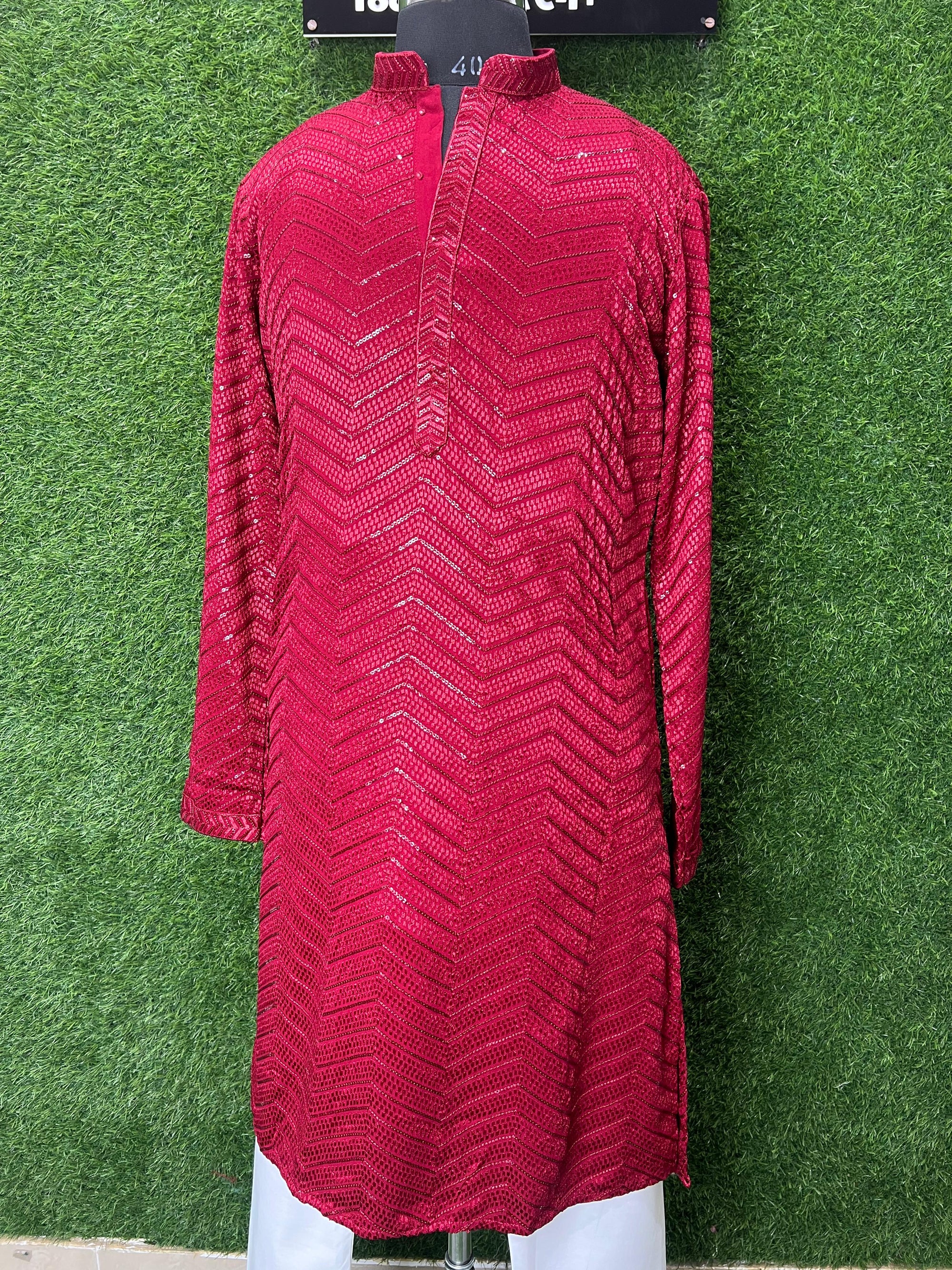 Chikankari Sequin Work Kurta Set