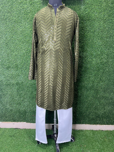 Chikankari Sequin Work Kurta Set