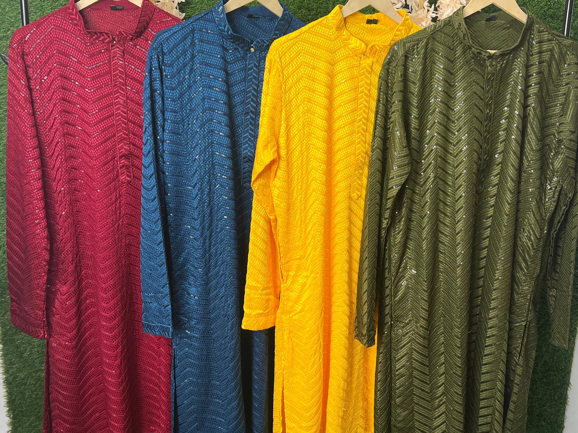 Chikankari Sequin Work Kurta Set